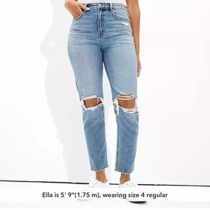 AE ripped mom jeans